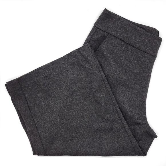 CAbi Wide Leg Gaucho Pants 8 Gray Culottes High Rise Pockets Ponte Knit 188 - Picture 1 of 13